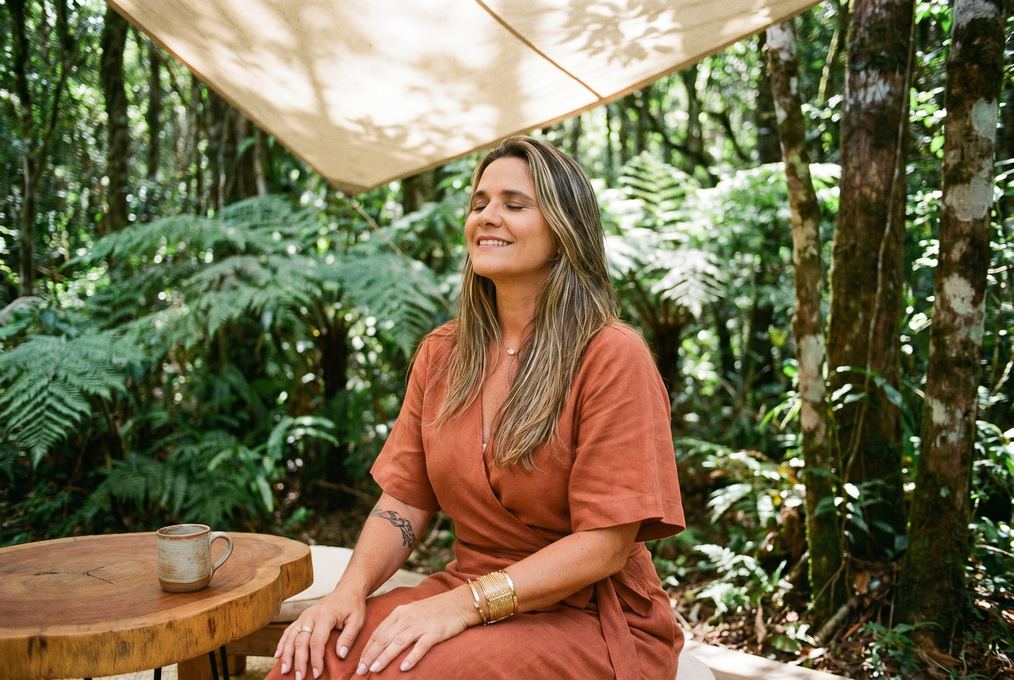 Serene rainforest portrait